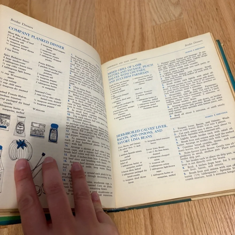 1963 1st FIRST PRINTING McCALL's COOK BOOK Blue Hardcover Vintage Cookbook